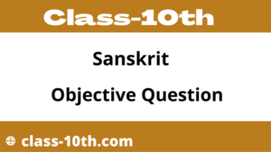 Read more about the article  Class 10th Sanskrit Objective Question